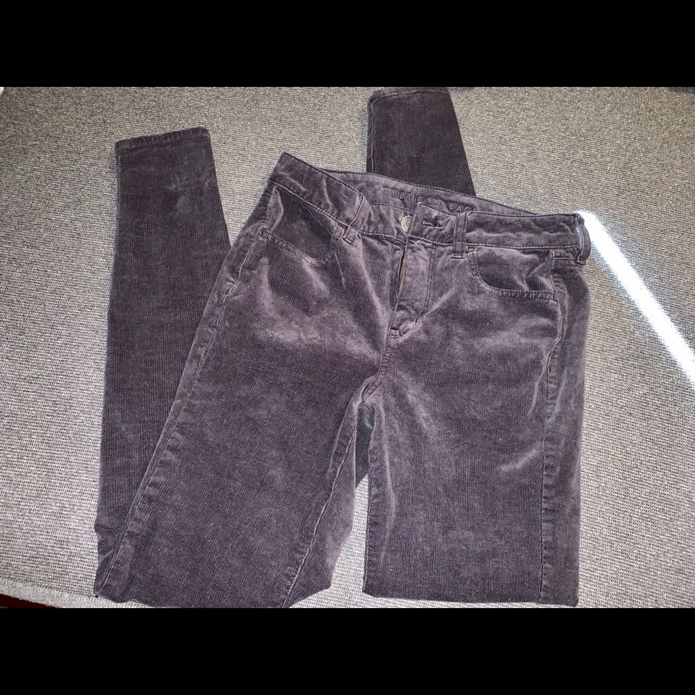 Velvet black skinny jeans